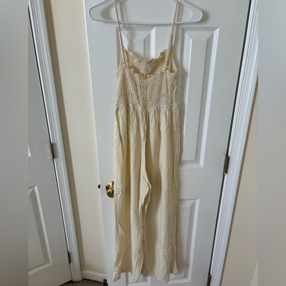 H&M Linen-blend Jumpsuit - size small - pale yellow - Picture 5 of 7